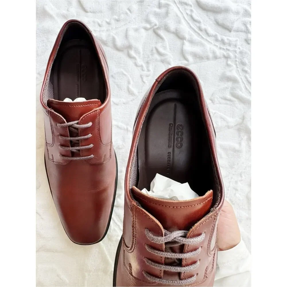 Ecco Cognac Metropole Milan Derby Size 11 - 11.5 New